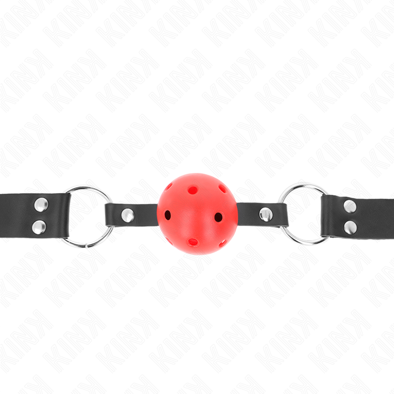KINK - BAFFO A PALLA TRASPIRANTE 4 CM CON DOPPIO RIVETTO ROSSO 62,5 x 2,5 CM REGOLABILE 42-58 CM