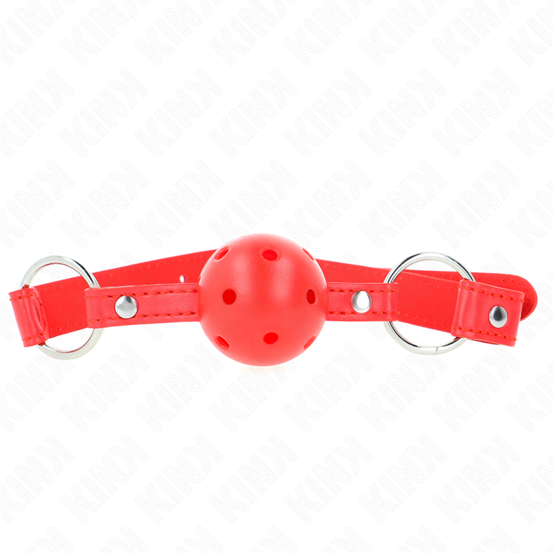 KINK - BAFFO A PALLA TRASPIRANTE 4 CM CON DOPPIO RIVETTO MODELLO 1 ROSSO 62,5 x 2,5 CM REGOLABILE 42-58 CM