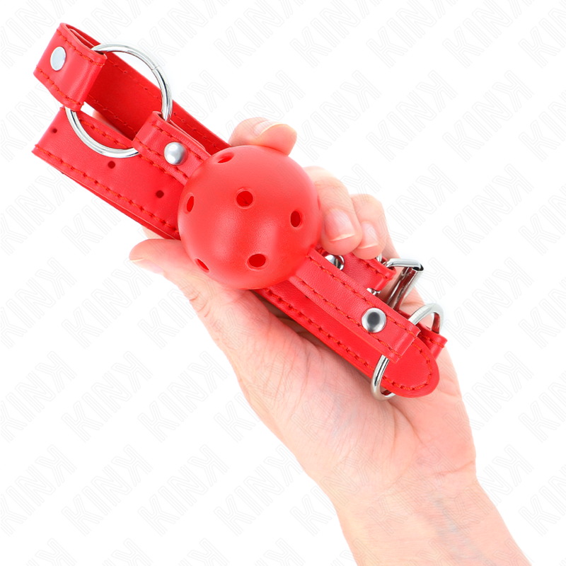 KINK - BAFFO A PALLA TRASPIRANTE 4 CM CON DOPPIO RIVETTO MODELLO 1 ROSSO 62,5 x 2,5 CM REGOLABILE 42-58 CM