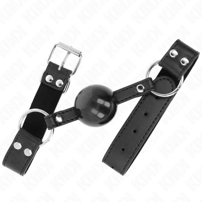 KINK - BAVAGLIO A PALLA MORBIDA E SOLIDA DA 4 CM CON CINTURINO IN SIMILPELLE 62 x 2,5 CM REGOLABILE 42-58 CM