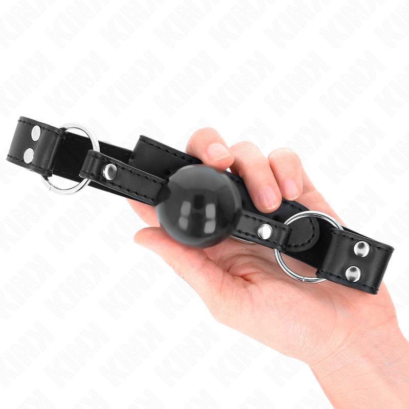 KINK - BAVAGLIO A PALLA MORBIDA E SOLIDA DA 4 CM CON CINTURINO IN SIMILPELLE 62 x 2,5 CM REGOLABILE 42-58 CM
