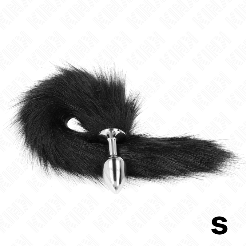 KINK - DILETTO ANALE TAGLIA S 7 X 3 CM CON CODA SINTETICA 40 CM NERO