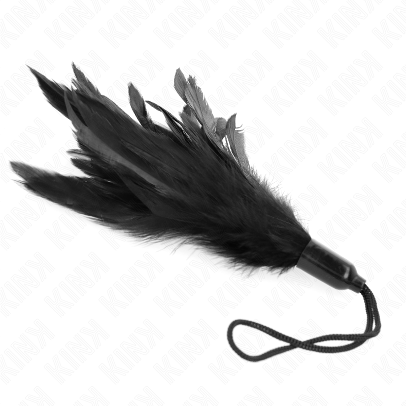 Piuma da solletico con manico in corda e base in plastica 15 cm – KINK