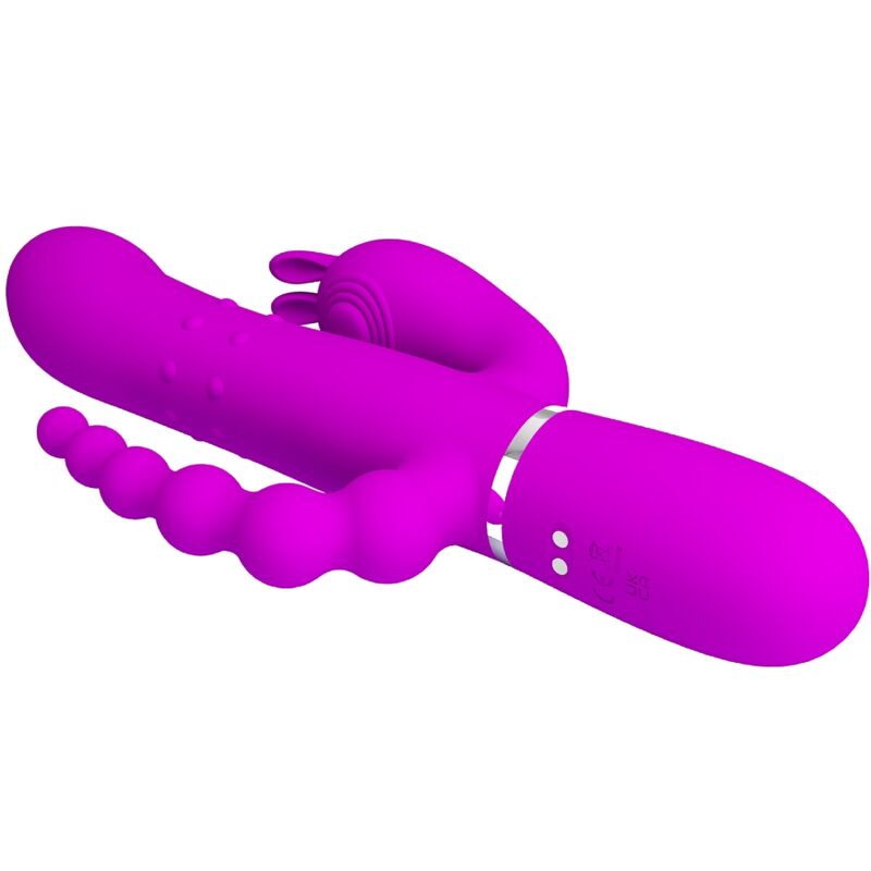 PRETTY LOVE - CAMMY TRIPLO VIBRATORE MULTIFUNZIONE 4 IN 1 ROSA