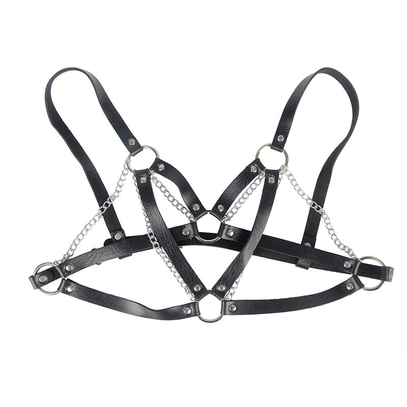 SUBBLIME - 953713 CINTURA PUNK BONDAGE FIBBIA IN METALLO NERA TAGLIA UNICA