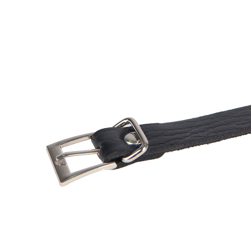 SUBBLIME - 953713 CINTURA PUNK BONDAGE FIBBIA IN METALLO NERA TAGLIA UNICA