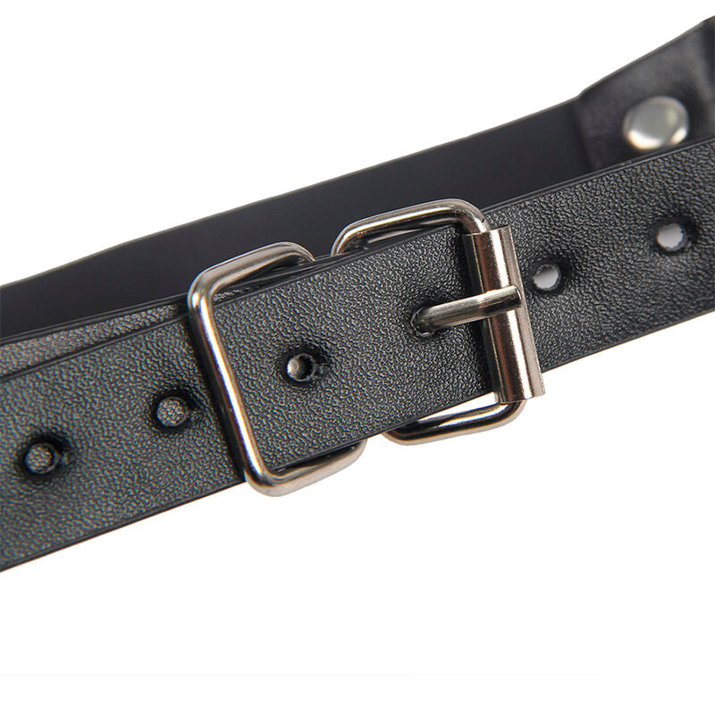 SUBBLIME - 953720 CINTURINI IN PELLE BONDAGE PER IL SENO NERO TAGLIA UNICA