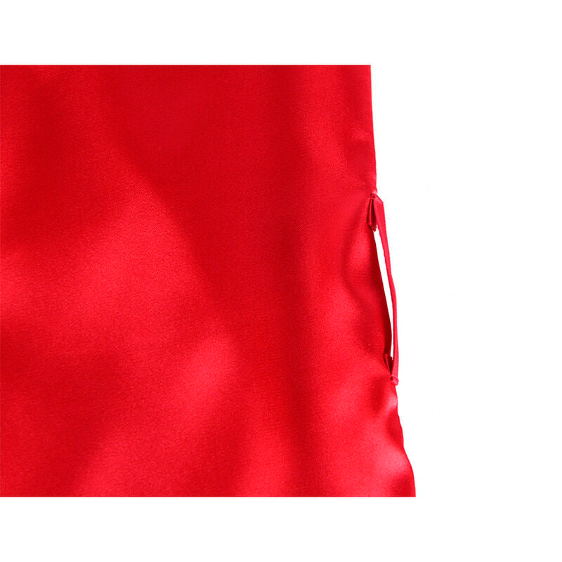 SUBBLIME - 954017 CANOTTIERA IN PIZZO CON SCHIENA TRASPARENTE + PERIZOMA ROSSO/NERO S/M