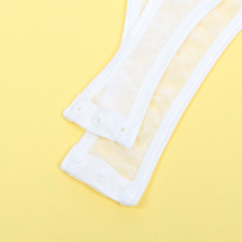 SUBBLIME - 954284 BODY CON CATENE + GIARRETTIERA BIANCO S/M