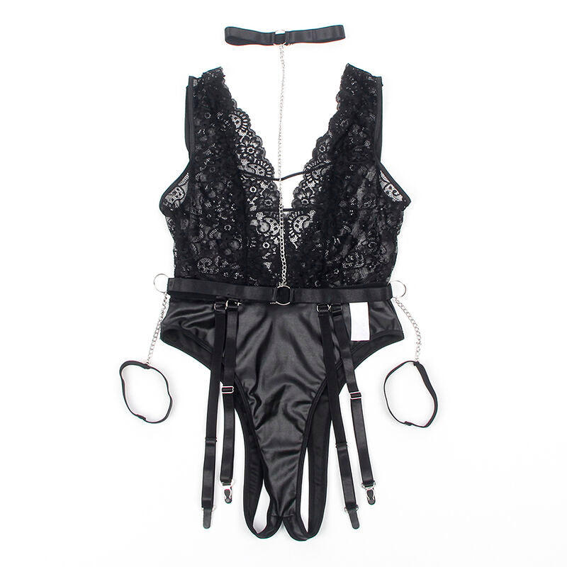 SUBBLIME - 954390 BODY SEXY CON GIARRETTIERA NERO L/XL