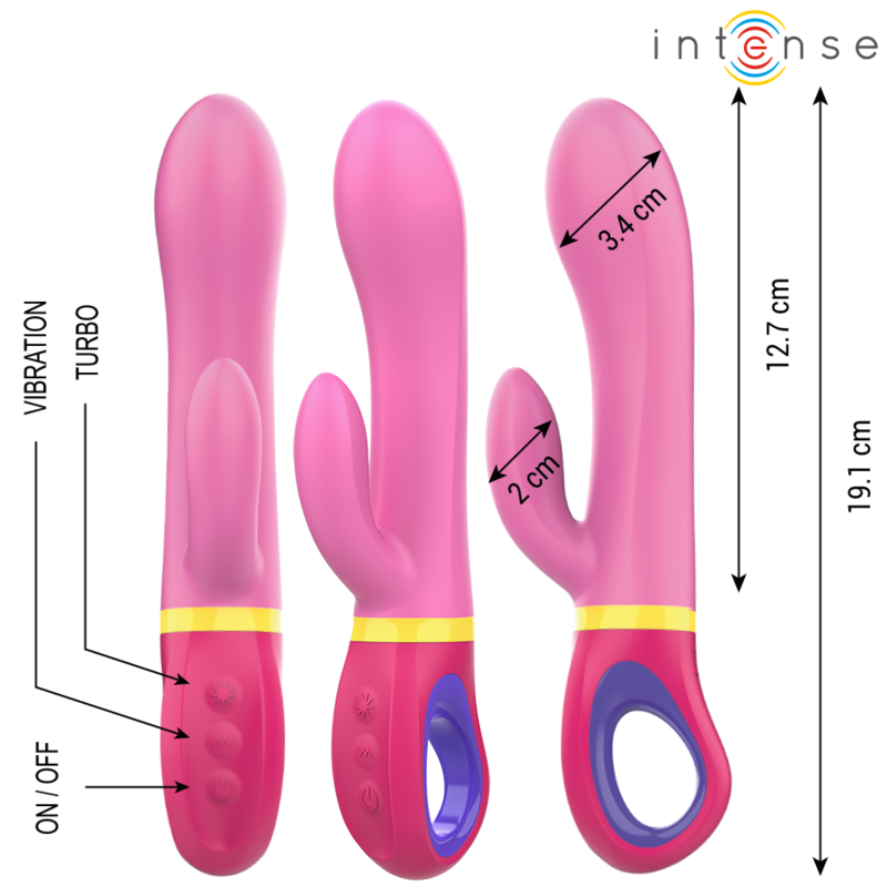 Vibratore Daphne in silicone rosa – INTENSO