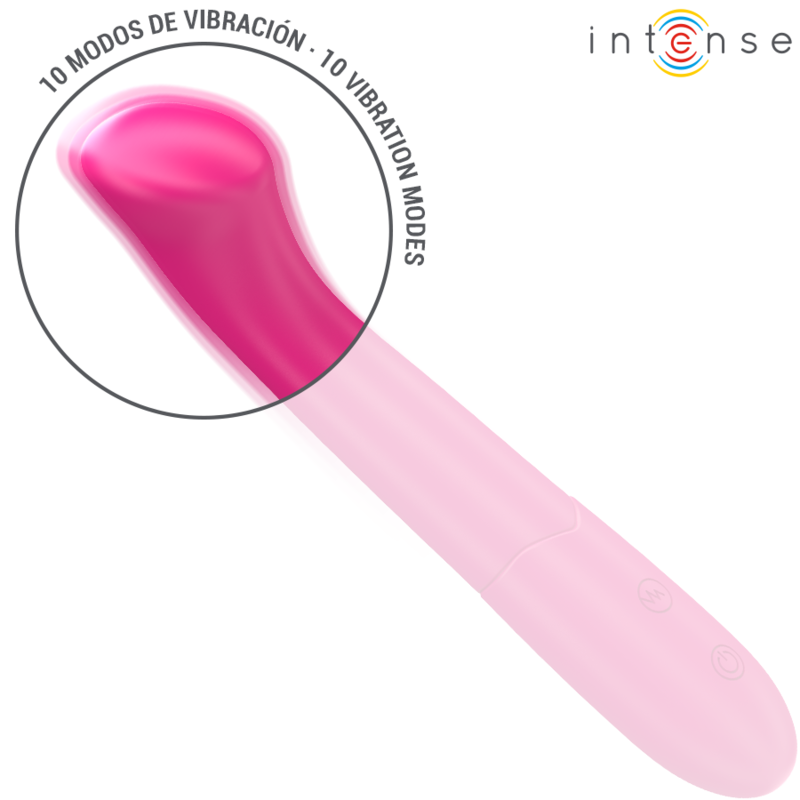 Vibratore flessibile in silicone | 19,0 cm | 10 modalità | Rosa | INTENSO