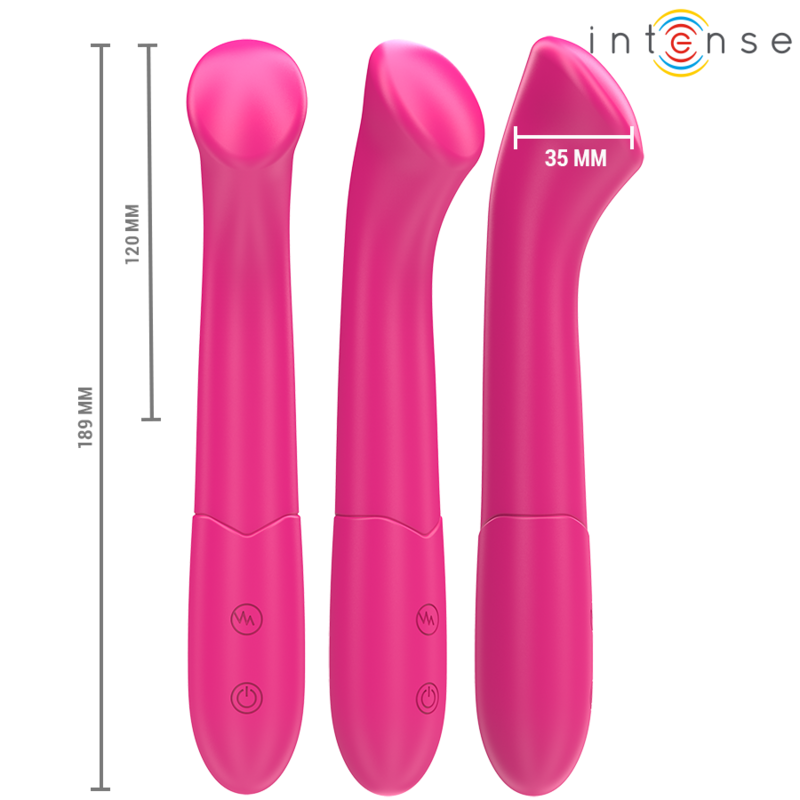Vibratore flessibile in silicone | 19,0 cm | 10 modalità | Rosa | INTENSO