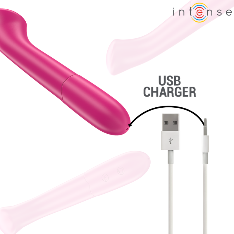 Vibratore flessibile in silicone | 19,0 cm | 10 modalità | Rosa | INTENSO