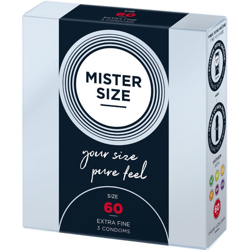 Preservativi Ultra-Sottili Taglia XL 60 mm - 3 Unità - MISTER SIZE