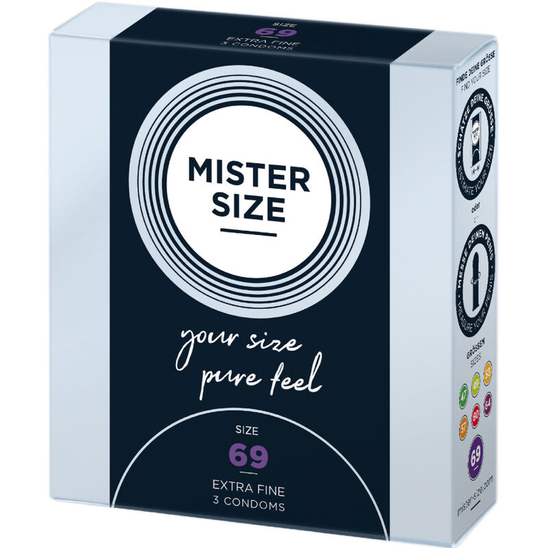Preservativi taglia XXXL 69 mm – 3 unità – MISTER SIZE
