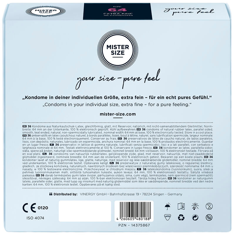 Preservativi MISTER SIZE XXL 64 mm – 36 unità