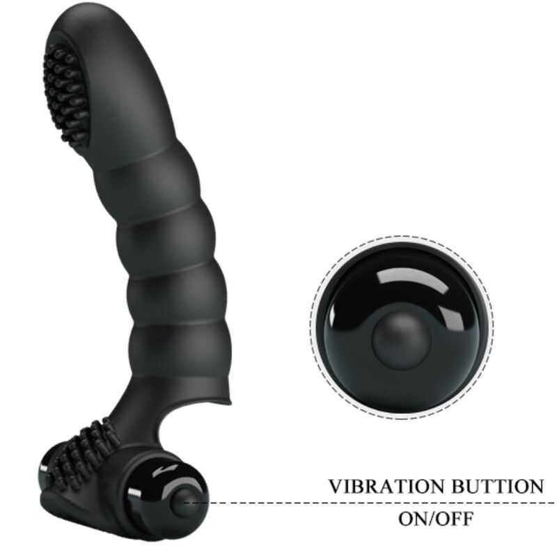 PRETTY LOVE - VIBRATORE DA DITO ALEXANDER 10 VIBRAZIONI NERO