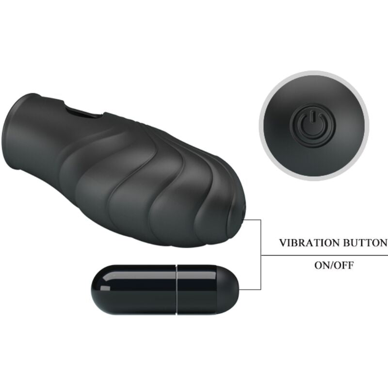 PRETTY LOVE - VIBRATORE DA DITO IN SILICONE LICH NERO