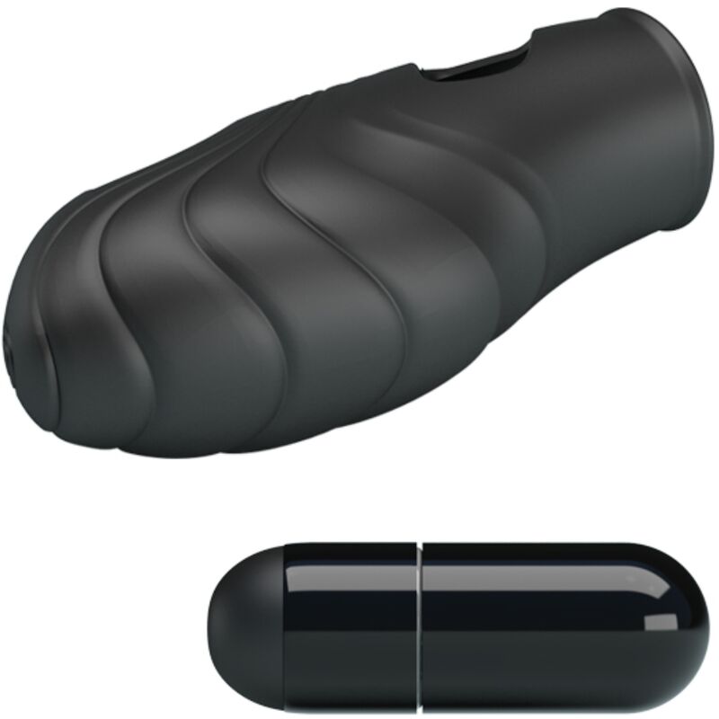 PRETTY LOVE - VIBRATORE DA DITO IN SILICONE LICH NERO