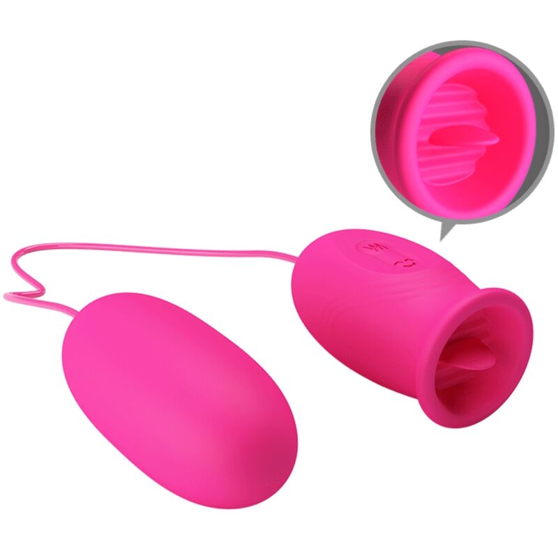 PRETTY LOVE - UOVA VIBRANTE MARGHERITA + LINGUA STIMOLANTE CLITORIDE ROSA