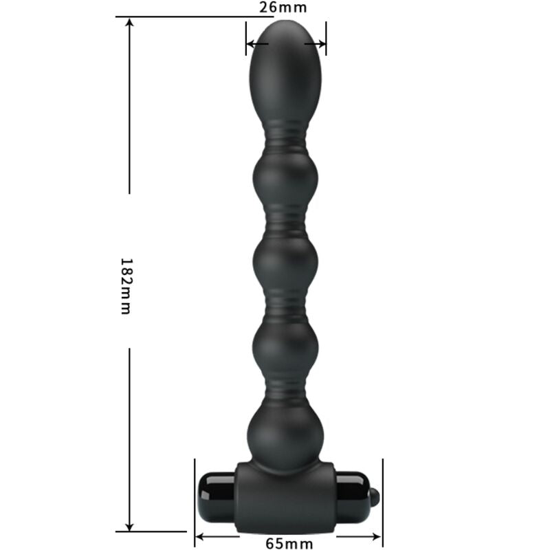 PRETTY LOVE - LYNN PLUG ANALE IN SILICONE 10 VIBRAZIONI NERO