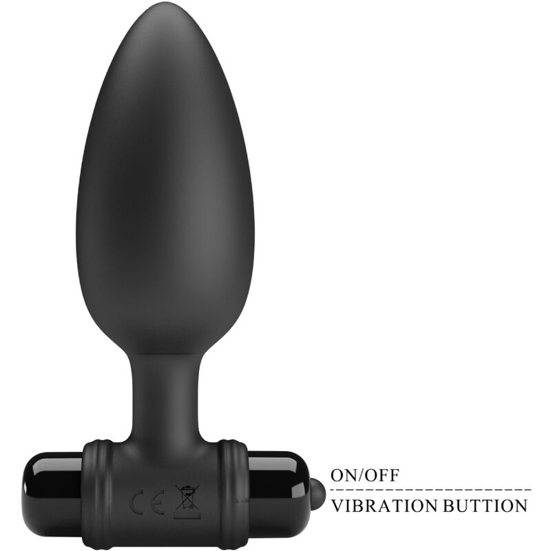 PRETTY LOVE - VIBRA BUTT PLUG 2 ANAL PLUG 10 VIBRAZIONI NERO