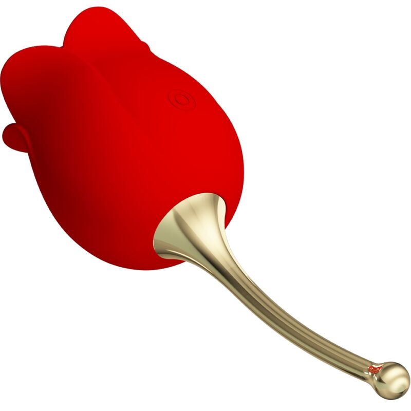PRETTY LOVE - ROSE LOVER STIMOLATORE CLITORIDEO ROSA 12 VIBRAZIONI ROSSO