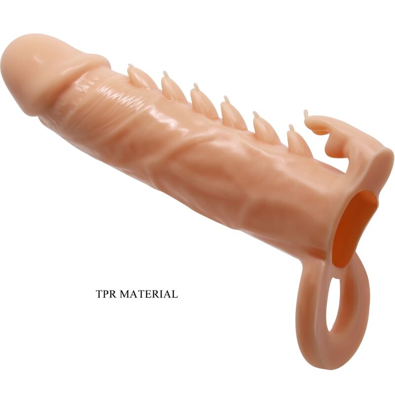 PRETTY LOVE - EMMIT GUAINA PER PENE + STIMOLATORE CLITORIDEO FLESH