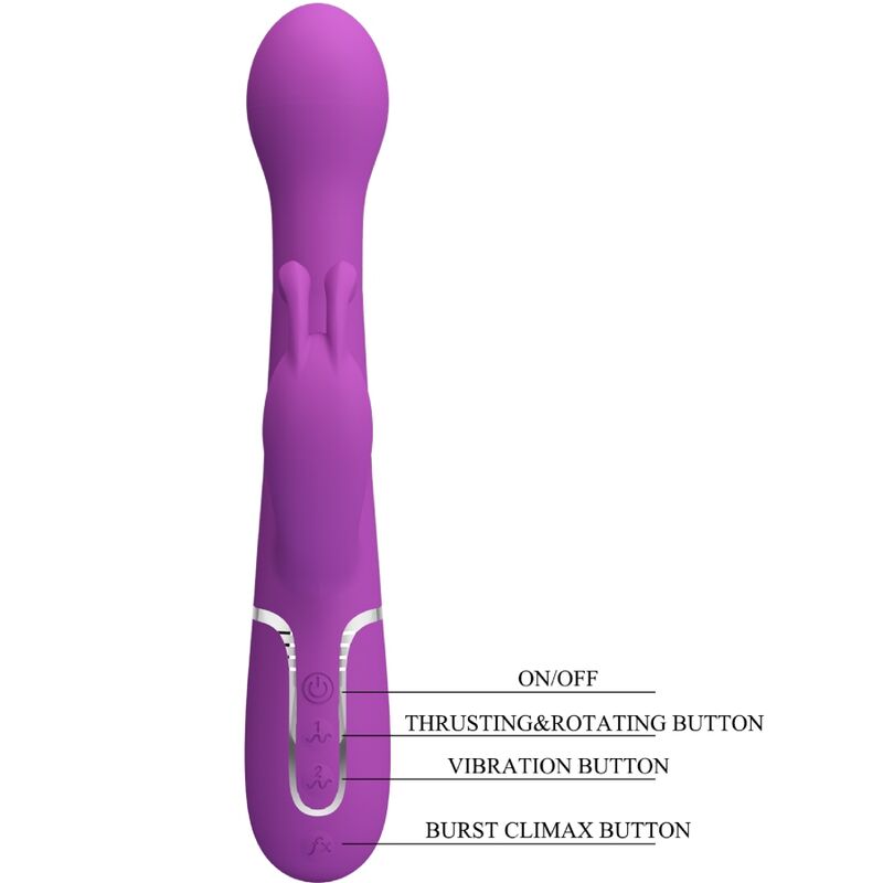 PRETTY LOVE - DEJON VIBRATORE CONIGLIO MULTIFUNZIONE 3 IN 1 VIOLA