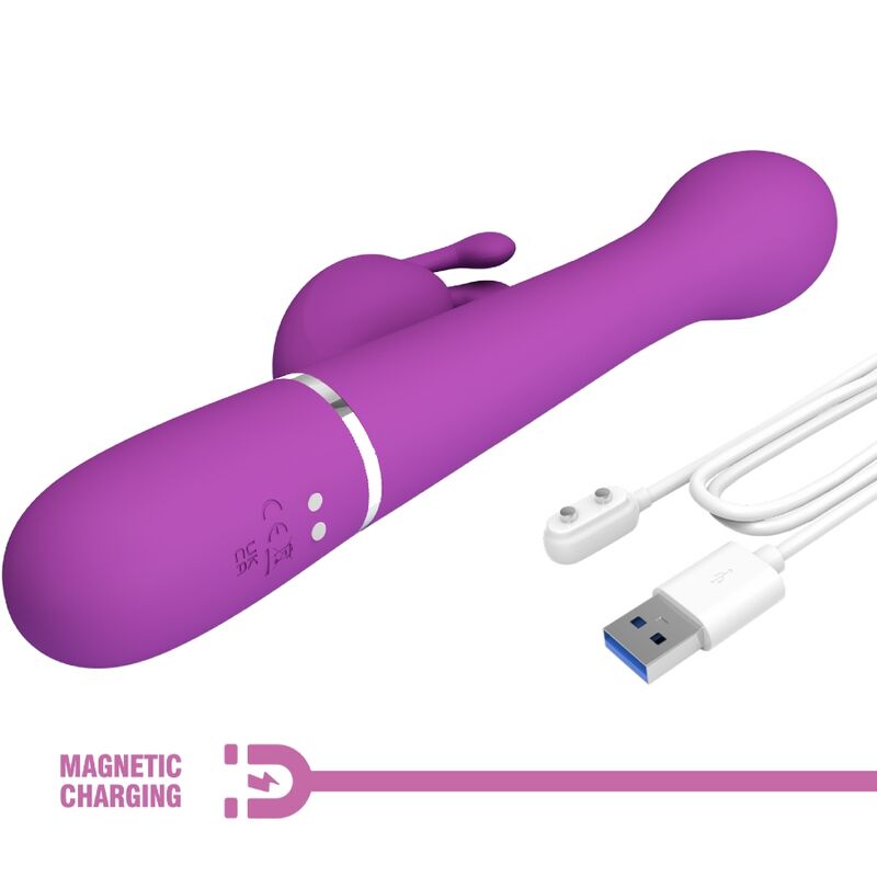 PRETTY LOVE - DEJON VIBRATORE CONIGLIO MULTIFUNZIONE 3 IN 1 VIOLA