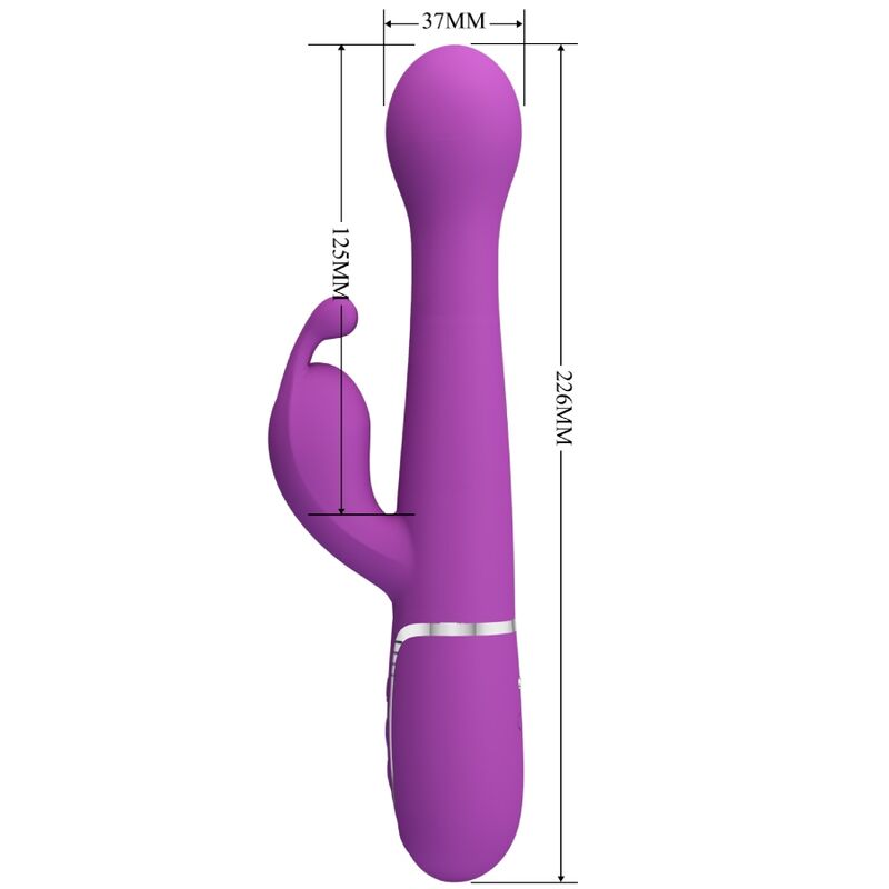 PRETTY LOVE - DEJON VIBRATORE CONIGLIO MULTIFUNZIONE 3 IN 1 VIOLA