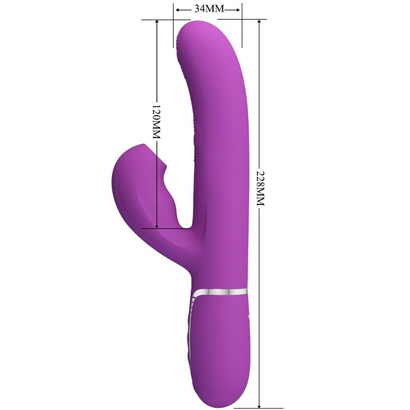 PRETTY LOVE - PERLITA 3 IN 1 VIBRATORE MULTIFUNZIONE RABBIT VIOLA