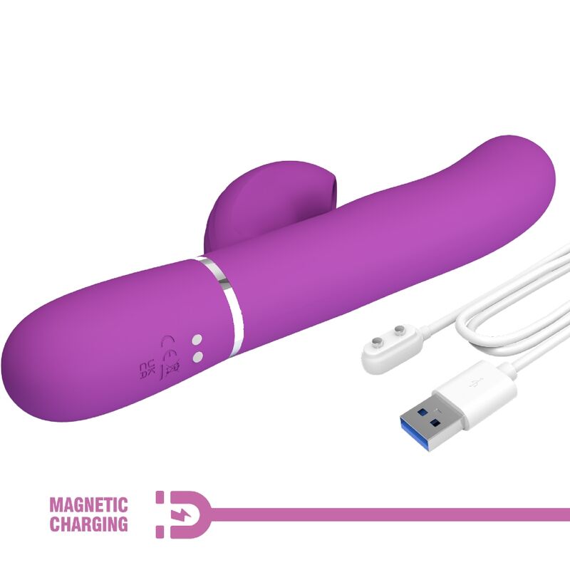 PRETTY LOVE - PERLITA 3 IN 1 VIBRATORE MULTIFUNZIONE RABBIT VIOLA