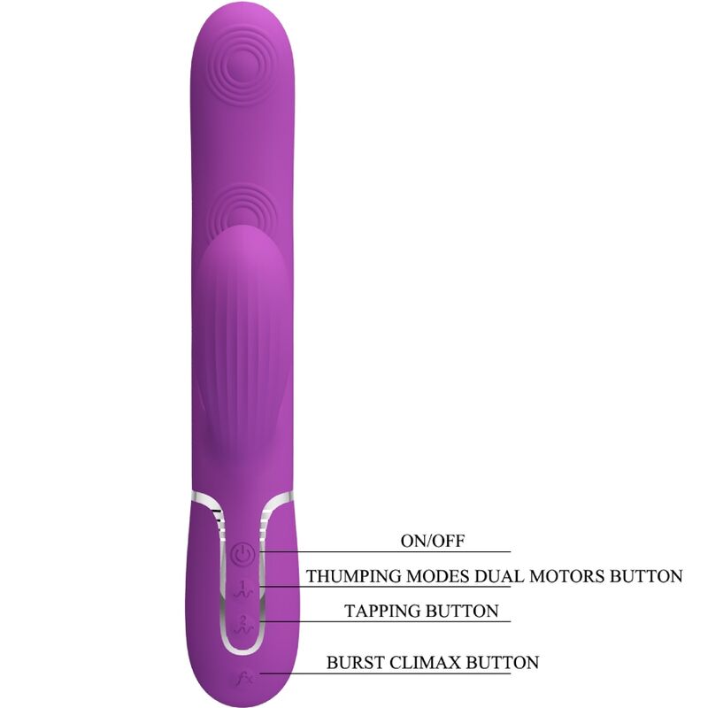 PRETTY LOVE - PERLITA 3 IN 1 VIBRATORE MULTIFUNZIONE RABBIT VIOLA