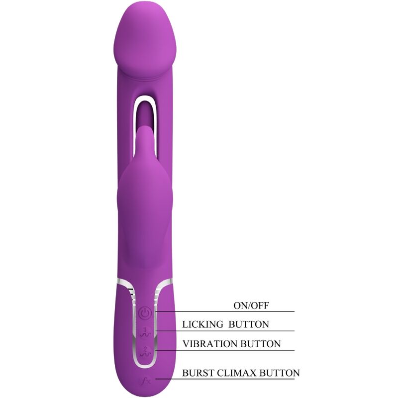 PRETTY LOVE - KAMPAS 3 IN 1 VIBRATORE CONIGLIO MULTIFUNZIONE VIOLA