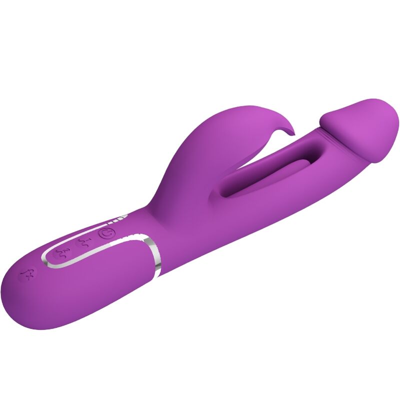 PRETTY LOVE - KAMPAS 3 IN 1 VIBRATORE CONIGLIO MULTIFUNZIONE VIOLA