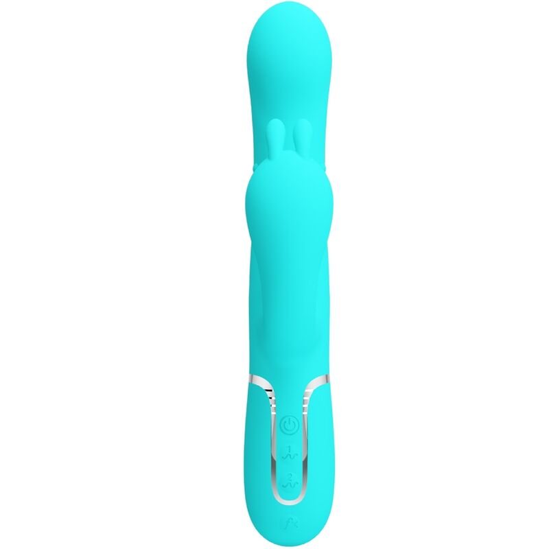 PRETTY LOVE - CAMMY VIBRATORE MULTIFUNZIONE 4 IN 1 CONIGLIO TRIPLO BLU