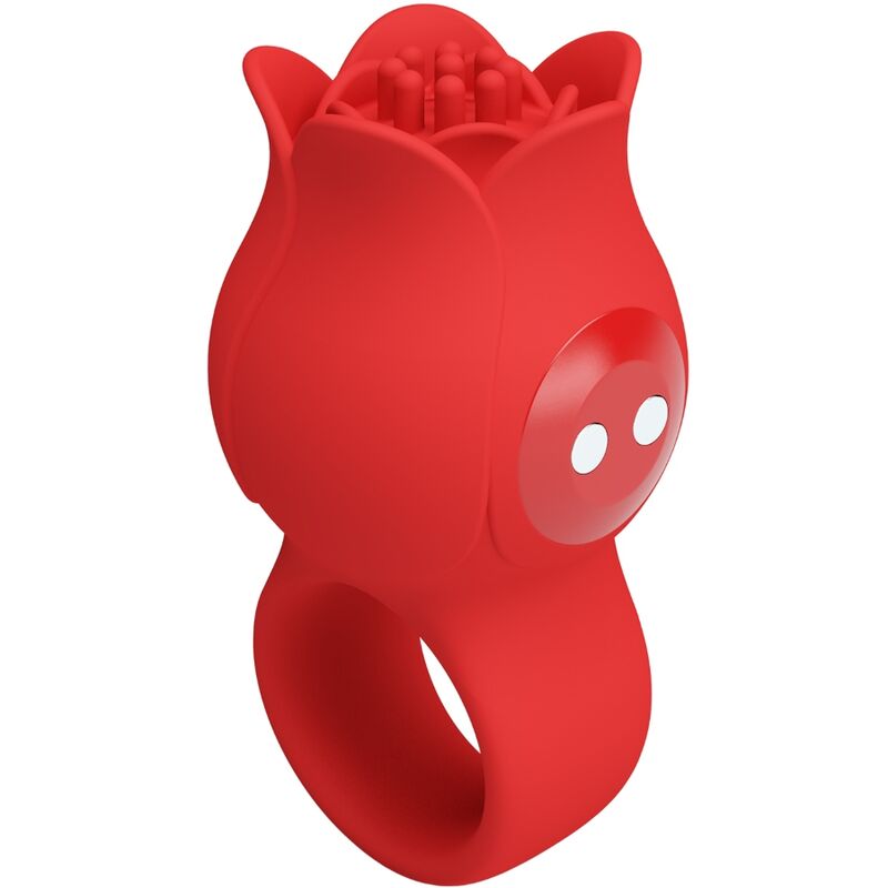 PRETTY LOVE - VIBRATORE A FORMA DI ROSA JAE 10 VIBRAZIONI ROSSO