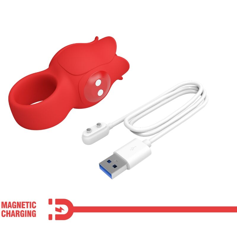 PRETTY LOVE - VIBRATORE A FORMA DI ROSA JAE 10 VIBRAZIONI ROSSO