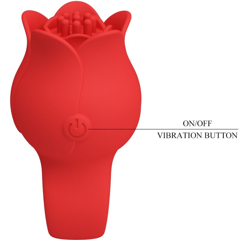 PRETTY LOVE - VIBRATORE A FORMA DI ROSA JAE 10 VIBRAZIONI ROSSO