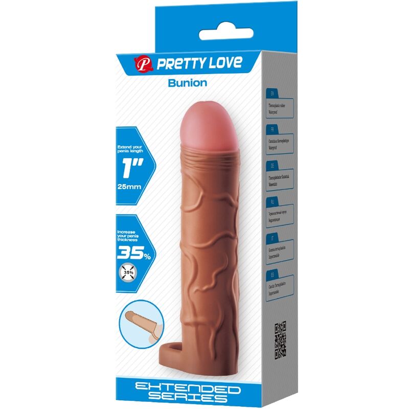 PRETTY LOVE - GUAINA PER PENE ALLUCE BUNION CON ESTENSIONE 2,5 CM MULATTO