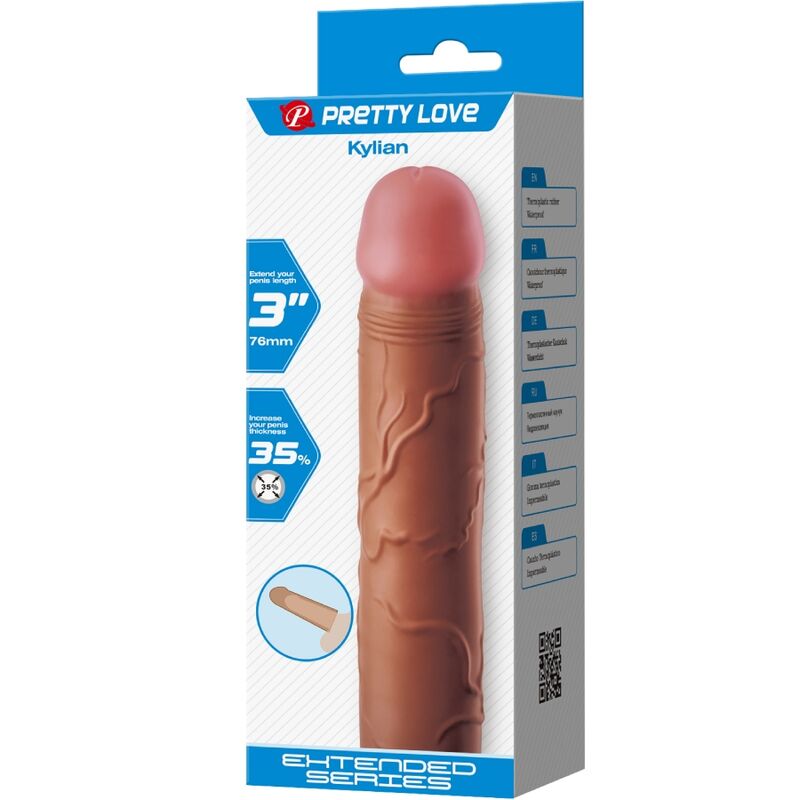 PRETTY LOVE - GUAINA PER PENE KYLIAN CON ESTENSIONE 7,6 CM MULATTO