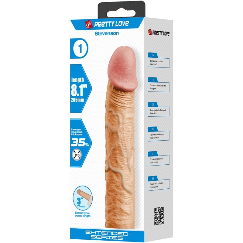 PRETTY LOVE - GUAINA PER PENE STEVENSON CON ESTENSIONE DI 7,6 CM FLESH