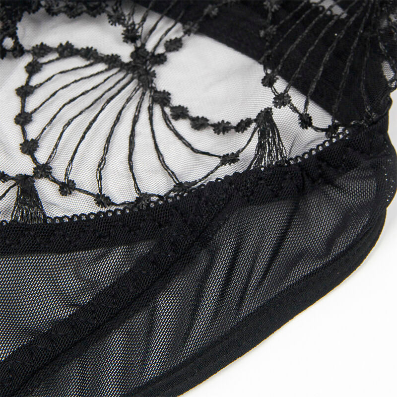 SUBBLIME - 955212 BODY TRASPARENTE CON PIZZO NERO CAVO S/M