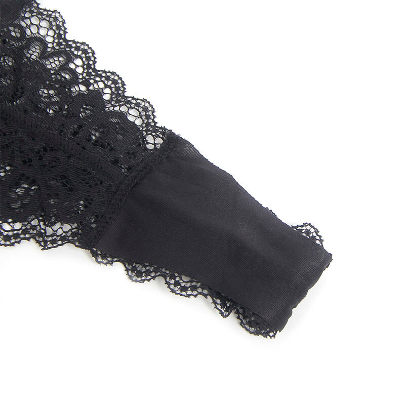 SUBBLIME - 955465 BODY IN PELLE NERA CON CERNIERA L/XL