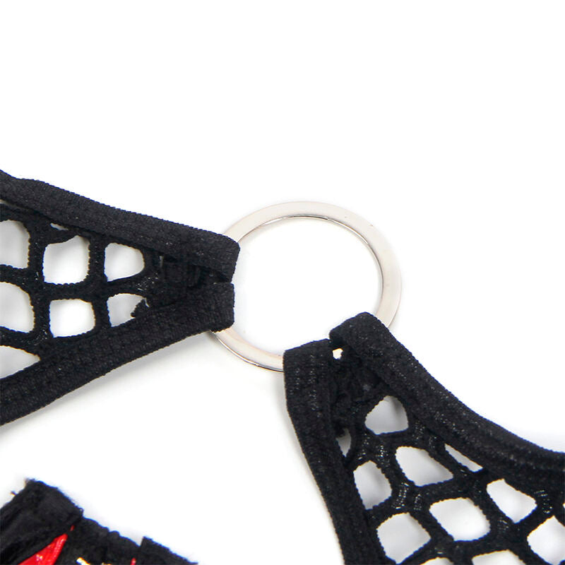 SUBBLIME - 955540 REGGISENO IN VERNICE ROSSA CON CERNIERA IN RETE L/XL