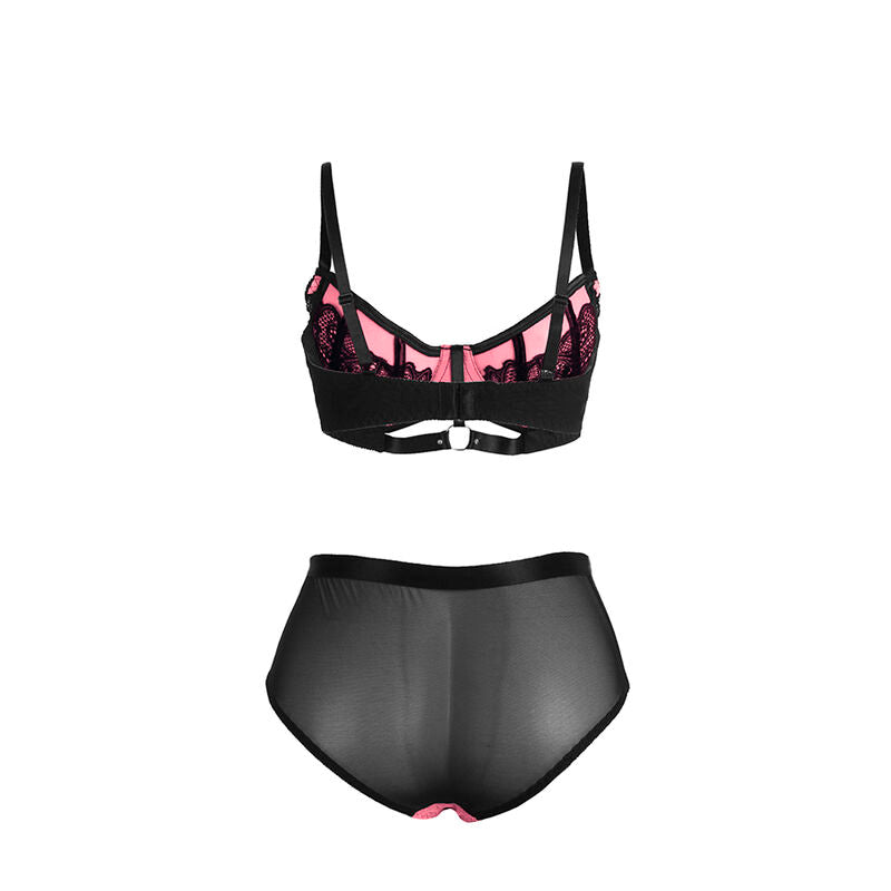SUBBLIME - 955588 REGGISENO IN VERNICE ROSA CON CERNIERA IN RETE L/XL