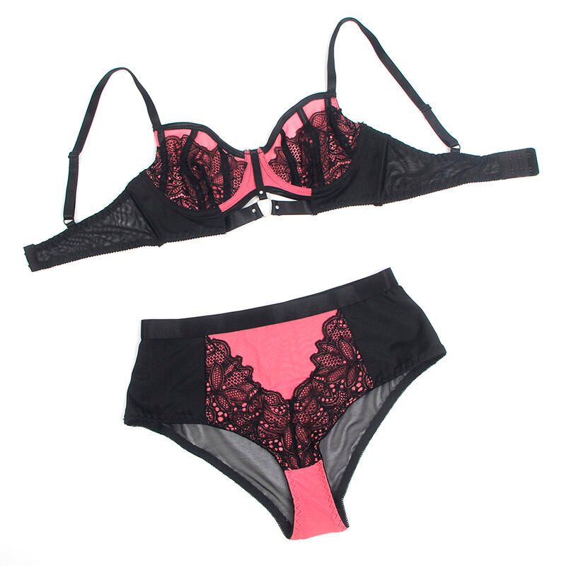 SUBBLIME - 955588 REGGISENO IN VERNICE ROSA CON CERNIERA IN RETE L/XL