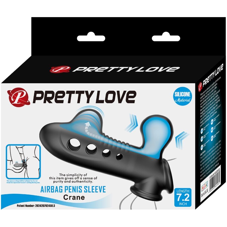 PRETTY LOVE - GUAINA PER PENE A FORMA DI GRU CON AIRBAG NERO